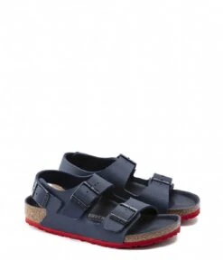 Birkenstock Milano Kids BF Narrow Desert Soil Blue Red -Birkenstock Winkel 1022211 desert soil blue red 3 600
