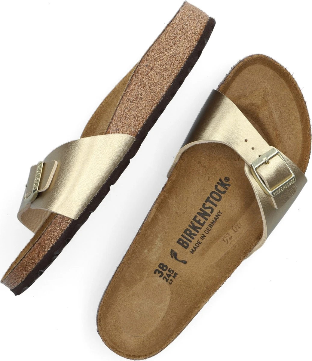 Birkenstock Madrid BF Gold Narrow Dames Slippers - Gold - Maat 37 14 Birkenstock Madrid BF Gold Narrow Dames Slippers - Gold - Maat 37 - Afbeelding 12