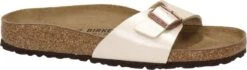 Birkenstock Madrid Dames Slippers Small Fit - Pearl White - Maat 37 -Birkenstock Winkel 1200x339