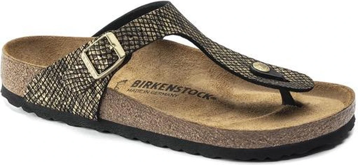 Birkenstock Slippers - Maat 40 - Vrouwen - Zwart - Goud 15 Birkenstock Slippers - Maat 40 - Vrouwen - Zwart - Goud - Afbeelding 13