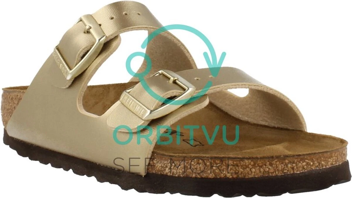 Birkenstock Arizona Gold Narrow Birko-Flor - Gold - Maat 39 14 Birkenstock Arizona Gold Narrow Birko-Flor - Gold - Maat 39 - Afbeelding 12