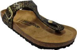 Birkenstock Slippers - Maat 40 - Vrouwen - Zwart - Goud 37 Birkenstock Slippers - Maat 40 - Vrouwen - Zwart - Goud -Birkenstock Winkel 1200x783