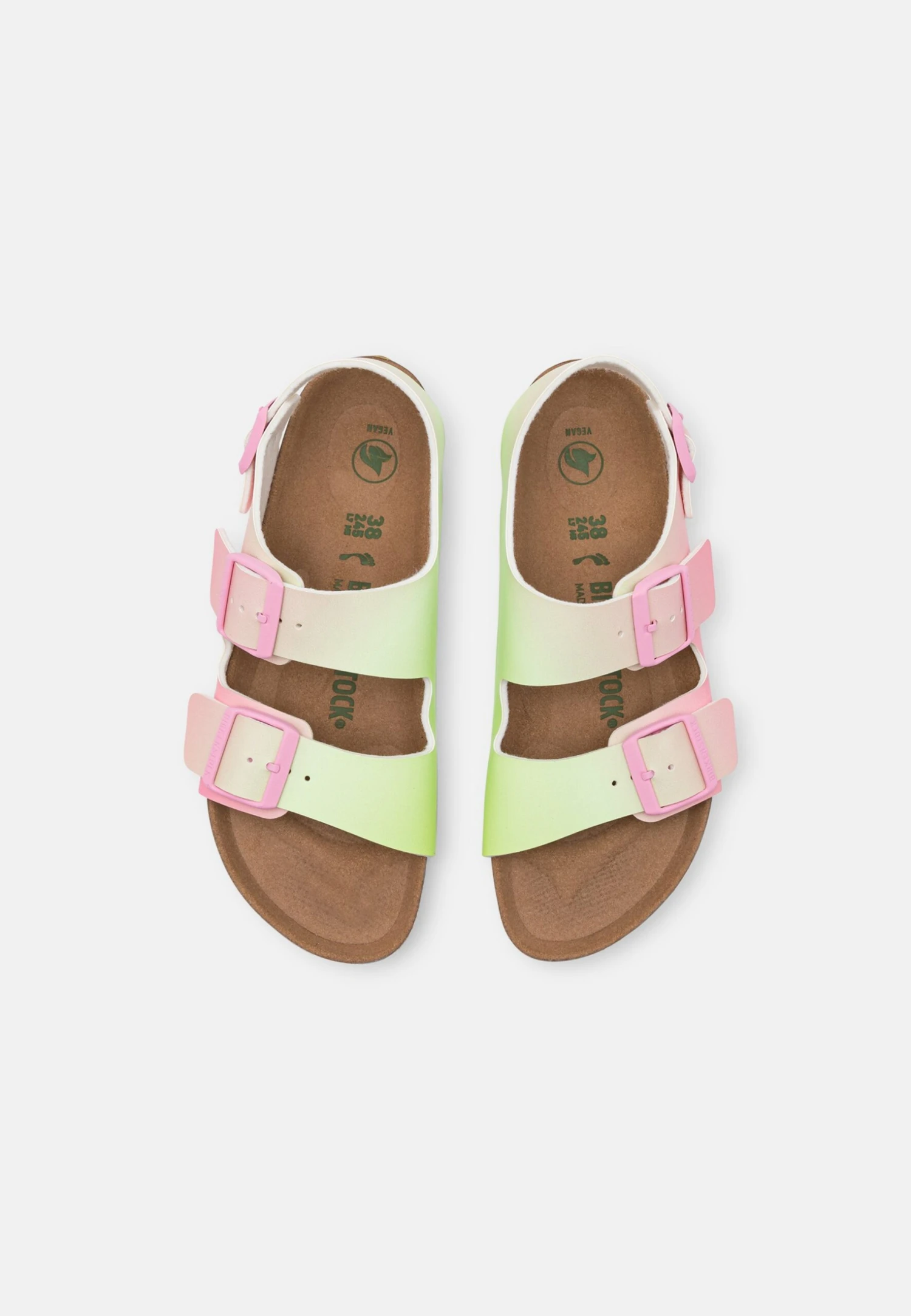 Birkenstock Milano Ombre Narrow Fit - Sandalen - Candy Pink/Faded Lime 9 Birkenstock Milano Ombre Narrow Fit - Sandalen - Candy Pink/Faded Lime - Afbeelding 7