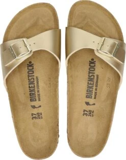 Birkenstock Madrid BF Gold Narrow Dames Slippers - Gold - Maat 40