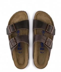 Birkenstock Arizona FL WB Narrow Habana -Birkenstock Winkel birkenstock arizona fl wb narrow slipper habana bruin bovenkant 600